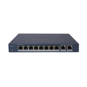 switch gigabit poe+ / administrable / 8 puertos 1000 mbps poe+ / 2 puertos 1000 mbps de uplink / configuración nube hik partnerpro / modo extendido hasta 300 metros / 60 w