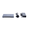 switch gigabit poe+ / administrable / 8 puertos gigabit poe+ / 2 puertos sfp / configuración nube hik partner pro / modo extendido hasta 300 metros / 110 w