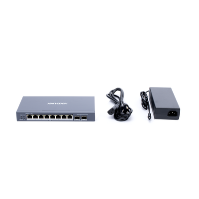 switch gigabit poe+ / administrable / 8 puertos gigabit poe+ / 2 puertos sfp / configuración nube hik partner pro / modo extendido hasta 300 metros / 110 w switch gigabit poe+ / administrable / 8 puertos gigabit poe+ / 2 puertos sfp / configuración nube hik partner pro / modo extendido hasta 300 metros / 110 w