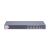 switch gigabit poe+ / monitoreable / 16 puertos 1000 mbps poe+ / 1 puerto 1000 mbps de uplink / 1 puerto sfp / configuración nube desde hik partnerpro / modo extendido hasta 300 metros / 130 watts