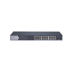switch gigabit poe+ / administrable / 24 puertos 1000 mbps poe+ / 2 puertos sfp / configuración remota desde hik partnerpro / poe extendido 250 metros / 370 watts