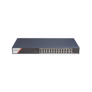 switch gigabit poe+ / administrable / 24 puertos 1000 mbps poe+ (4 puertos poe++ 90 w) / 2 puertos 1000 mbps de uplink / 2 puertos sfp / configuración nube hik partnerpro / modo extendido hasta 300 metros / 370 w