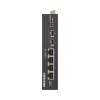 switch industrial no administrable gigabit / 3 puertos gigabit poe+ (30 w) + 1 puerto gigabit poe++ (60 w) / 2 puertos sfp / 65 w total / 48 a 57 vcd / ideal para proyectos / 300 metros de distancia