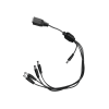 cable con 5 vías para alimentar 4 cámaras turbohd y dvr turbohd epcom / hikvision