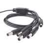 cable con 5 vías para alimentar 4 cámaras turbohd y dvr turbohd epcom / hikvision