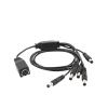 cable con 5 vías para alimentar 4 cámaras turbohd y dvr turbohd epcom / hikvision