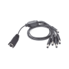 cable con 5 vías para alimentar 4 cámaras turbohd y dvr turbohd epcom / hikvision