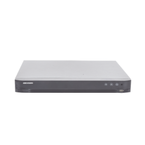 dvr 8 megapixel / 16 canales 4k turbohd + 16 canales ip / 2 bahías de disco duro / 4 canales de audio / audio por coaxitron / 16 entradas de alarma