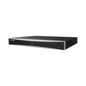 (acusense / evita falsas alarmas) nvr 12 megapixel (4k) / reconocimiento facial / 16 canales ip / base de datos / 16 puertos poe+ / 2 bahías de disco duro / switch poe 300 mts modo extendido / soporta funcion de time lapse