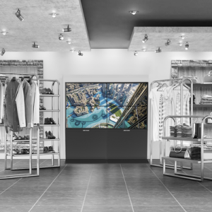 kit videowall comercial 2x2 / incluye 4 pantallas 55" / controlador de 2 entradas hdmi / base de piso