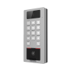terminal de control de acceso / videoportero multiapartamento llamada a app / teclado / exterior antivandálico ip65 & ik09 / huella, tarjeta, código qr, pin o app hik connect / cámara 2 mp compatible con nvrs