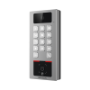 teclado con lector físico de qrs para exterior antivandálico ip65 & ik09 con función de videoportero multiapartamento / tarjeta, código qr, pin o app hikconnect / cámara 2 mp compatible con nvrs / soporta b