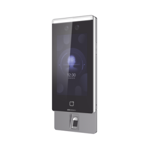 kit de biométrico touch reconocimiento facial ultra rápido con función de videoportero (ambientes no ruidosos) incluye lector de huellas / lectura de códigos qr / 6,000 usuarios / alta tecnología deep learning / hik ia