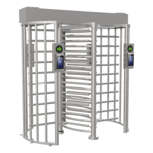 torniquete doble (2 carriles) de cuerpo completo bidireccional / exterior / acero inoxidable sus304 / 30 personas por minuto / compatible con reconocimiento facial (terminal no incluida)