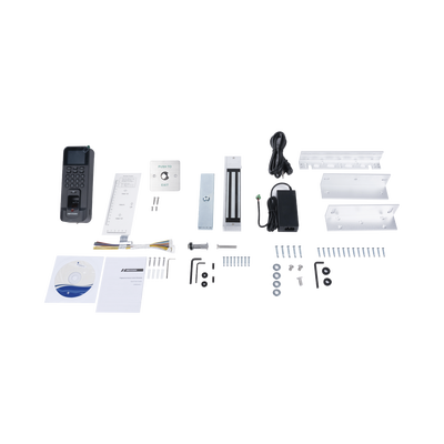 kit de control de acceso todo incluido con lector de huellas y tarjetas / 3,000 huellas / compatible con app hik connect / incluye electroimán botón de salida y montajes z y l para imán (ds k1t804) kit de control de acceso todo incluido con lector de huellas y tarjetas / 3,000 huellas / compatible con app hik connect / incluye electroimán botón de salida y montajes z y l para imán (ds k1t804)