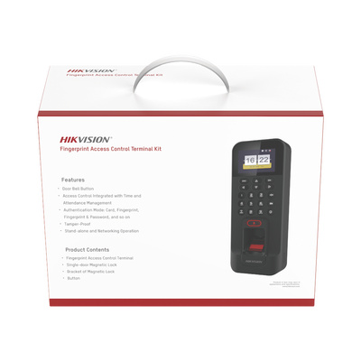 kit de control de acceso todo incluido con lector de huellas y tarjetas / 3,000 huellas / compatible con app hik connect / incluye electroimán botón de salida y montajes z y l para imán (ds k1t804) kit de control de acceso todo incluido con lector de huellas y tarjetas / 3,000 huellas / compatible con app hik connect / incluye electroimán botón de salida y montajes z y l para imán (ds k1t804)