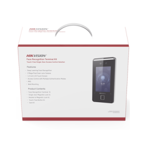 kit de control de acceso todo incluido con lector de rostros, qrs , tarjetas y huellas / 3,000 rostros / compatible con app hik connect / videoportero / incluye electroimán botón de salida y montajes z y l para imán / hik ia