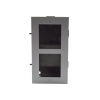 base de 2 espacios para empotrar módulos de videoporteros hikvision
