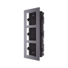 base de 3 espacios para empotrar módulos de videoporteros hikvision