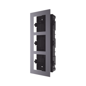 base de 3 espacios para empotrar módulos de videoporteros hikvision
