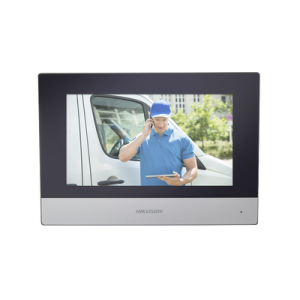 monitor hibrido ip wifi touch screen 7" para ds kis303p / vídeo en vivo / poe estándar / apertura remota / llamada entre monitores / audio de dos vías / policarbonato