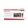 kit de videoportero analógico de metal / ip a 4 hilos con función de llamada a app hik connect / monitor se conecta a internet por cable o wifi y por 4 hilos al frente de calle ip65 / expandible a mas equipos