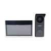 kit de videoportero hibrido turbohd con pantalla lcd touch de 7" wi fi / frente de calle para exterior metalico / 720p (1 megapíxel )117° de visión (gran angular) / llamada a app hik connect