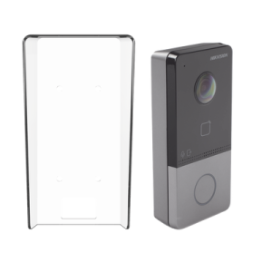 kit videoportero ip + carcasa protectora 2 megapixel / poe estandar / ip65 / apertura desde hik connect / soporta 1 departamento y hasta 6 monitores / soporta tarjetas mifare / 1 salida relay