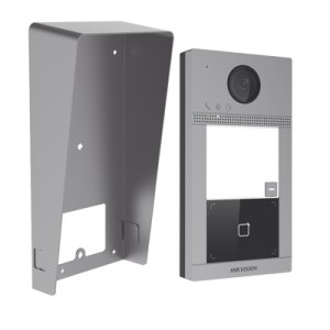 kit videoportero + carcasa protectora ip 2 megapixel / llamada y apertura remota desde app hik connect / poe / exterior ip65 + antivandalico ik08 / 1 departamento / apertura con tarjeta / soporta 2 puertas y hasta 6 monitores