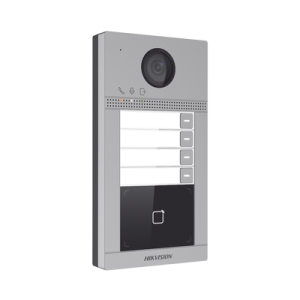 videoportero ip 2 megapixel / llamada y apertura remota desde app hik connect (requiere monitor )/ poe / exterior ip65 + antivandalico ik08 / 4 departamento / apertura con tarjeta / soporta 2 puertas y hasta 6 monitores