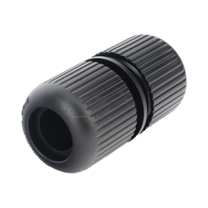 protector para exterior ip68 / adaptador para el conector tipo plug (12 vcc) en cámaras epcom / color negro / hikvision / hilook
