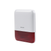 (ax pro) sirena inalámbrica con estrobo rojo para exterior ip65 / 110 db