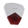sirena estrobo cableada hikvision / ideal para cualquier panel de alarma / roja / 105 db / protección ip54