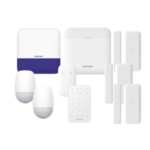 (ax pro) kit de alarma ax pro / incluye: 1 hub con batería de respaldo/ 2 sensores pir / 3 contactos magnéticos mini / 1 control remoto / 1 sirena inalambrica exterior /1 teclado inalámbrico / wifi / compatible con hik connect p2p
