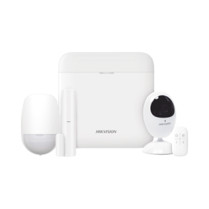 (ax pro) kit de alarma ax pro con gsm (3g/4g) / incluye: 1 hub con bateria de respaldo / 1 sensor pir / 1 contacto magnético / 1 control remoto / 1 cámara ip / wi fi / compatible con hik connect p2p / ds 2cv2u21fd iw
