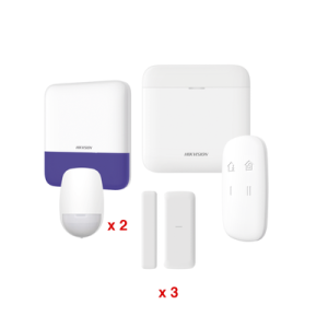 (ax pro) kit de alarma ax pro / incluye: 1 hub con batería de respaldo / 2 sensores pir / 3 contactos magnéticos mini / 1 control remoto / 1 sirena inalambrica exterior / wifi / compatible con hik connect p2p