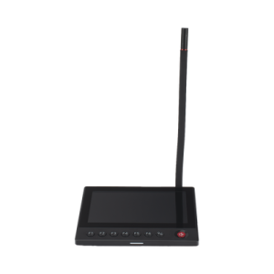 micrófono ip | 12 vcd | pantalla touch 7" | transmisión en tiempo real | integración con hikcentral professional