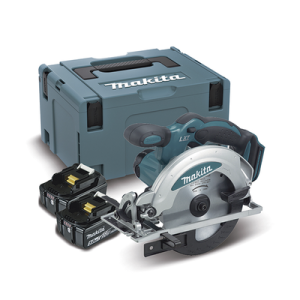 sierra circular inalámbrica de 18v, diámetro de disco 6 1/2in, 3700 rpm , incluye 2 baterías li ion de 3.0 ah, cargador y maletín.