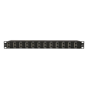 protector de puertos ip de 12 canales para uso en cat5e, cat6 y cat6a.