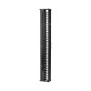 organizador vertical cabletek, doble (frontal y posterior), para rack abierto de 45 unidades, 6 in de ancho, color negro