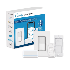 (caseta wireless) kit hub controlador, atenuador, control remoto pico, base de pared y tapa.