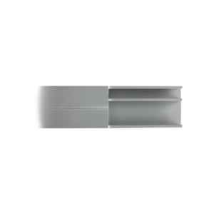 canaleta de aluminio línea x color blanco, 53 x 14,66 mm, tramo de 2 metros