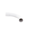 curva de radio estrecho para tubería rígida, recomendado para cables de datos, pvc auto extinguible, de 25 mm