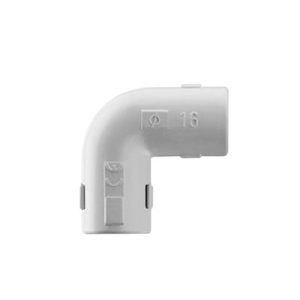 unión en "l" (codo) para tubería rígida, recomendado para cable eléctrico, pvc auto extinguible, de 32 mm