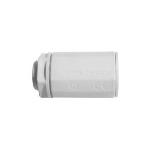 conector de tubería rígida a caja (racor), pvc auto extinguible, de 32 mm