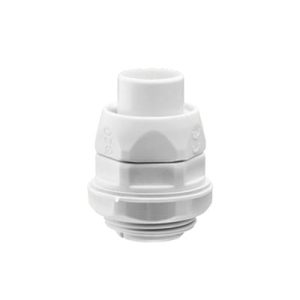 conector (racor) de tubería flexible a caja, pvc auto extinguible de 40 mm, ip55