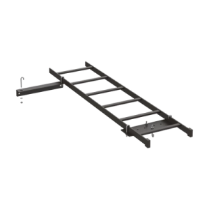 kit de conexión de rack a pared, con escalerilla de 1.3 m de largo y 12 in de ancho, de acero, color negro