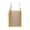 canaleta ranurada de pvc sin tapa, fiber duct™, 4 in de ancho, 4 in de alto y 1828.8 mm de largo, color amarillo