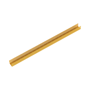 canaleta ranurada de pvc sin tapa, fiber duct™, 4 in de ancho, 4 in de alto y 1828.8 mm de largo, color amarillo