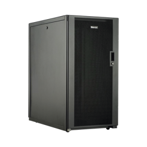 gabinete profesional de telecomunicaciones, de piso, 24 ur, 600 mm de ancho y 1070 mm de profundidad, color negro